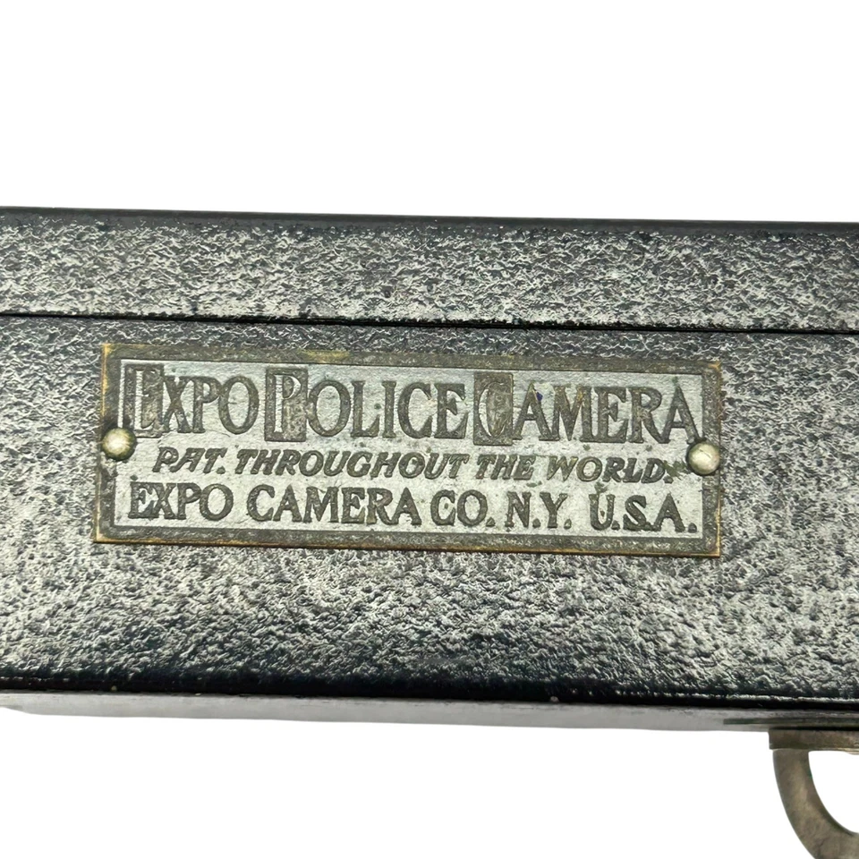 Cámara de policía Expo de colección: caja de metal negra cámara espía de película rara coleccionable Foto 2 de 4