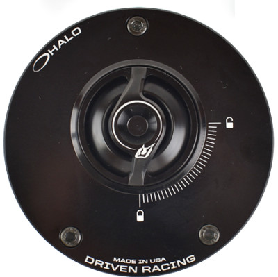 DRIVEN RACING HALO GAS CAP & BASE BLACK KAWASAKI ZX10R/RR 2021-23 Z900 2017-23