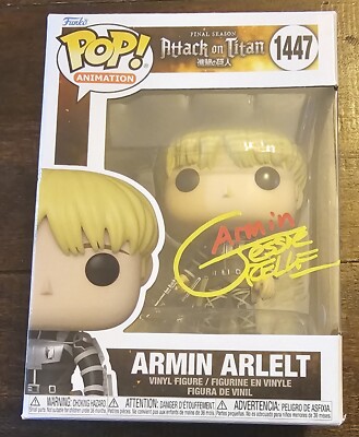 Jessie James Grelle signed Armin Arlelt Attack on Titan Funko Pop