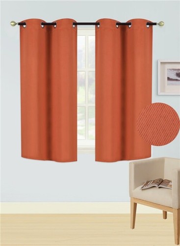2PC GROMMET PANEL THERMAL 100% BLACKOUT WINDOW SHORT CURTAIN DRAPE 54" K54 - Picture 10 of 106