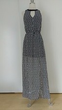 Socialite Women's Ladies Maxi Dress Black and White Size Small S Medium M