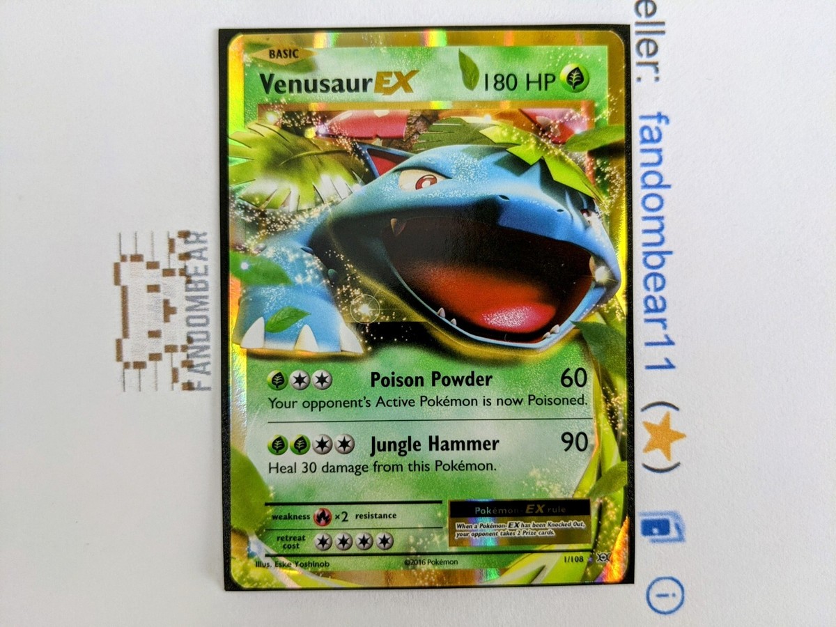 Venusaur EX ULTRA RARE card 1/108 XY Evolutions Pokemon TCG 2016