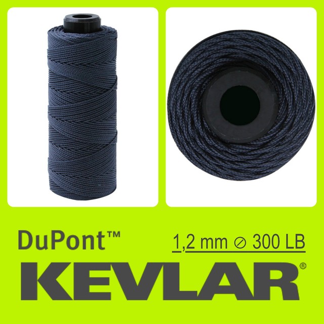 KEVLAR DuPont 300 LB 1.2 mm 500FT 304M TRIP LINE BRAIDED WIRE LINE KITE