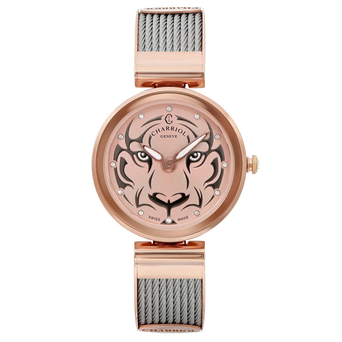 Charriol Forever Tiger PVD steel Rose gold Dial Quartz Ladies