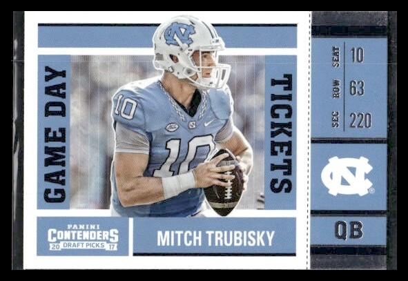 2017 Panini Contenders Draft Picks #4 Mitchell Trubisky Rookie North Carolina