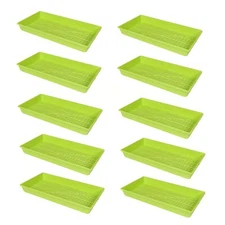 SUNPACK 10”x20” Heavy Duty Mesh Plastic Seeding Tray, Lime Green, 2.3" (10 Pack)