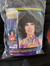 New Afro Wig Unisex Unopened Big Wild Black 70's look for Costumes One Size