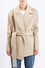 Topshop Raw Edge Mensy Wool Blend Blazer By Boutique - Stone - Size 6us