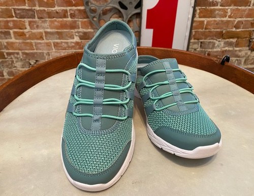 Vionic Mineral Teal Mesh Slip-On Sneaker Mules Maven 6 New Bungee | eBay