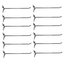 24 Pcs 10'' Chrome Slatwall Hook Hooks Retail Display Wire Metal Hanger
