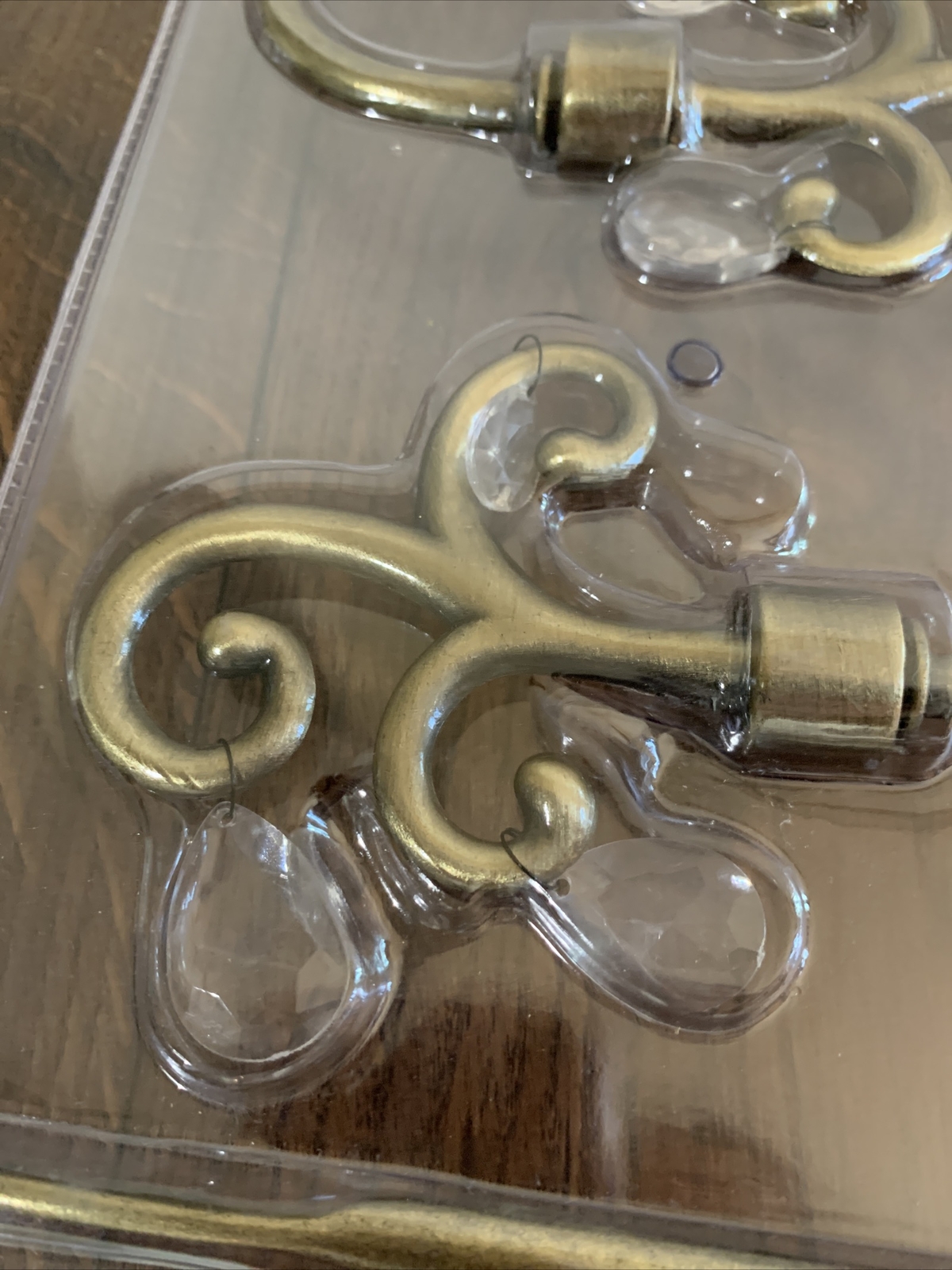 Scarf Curtain Holders Holdbacks Antiqued Gold Crystal Dangle Swirls eBay