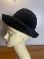 Vintage Fur Hat Bowler Style Empress Gwenn Pennington W Germany