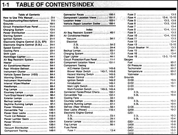 1992 Ford Mustang Electrical and Vacuum Troubleshooting Manual Wiring Book - Image 2 of 3