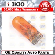 Fits Ford + Other Models 10x Amber Side Repeater Light Bulbs 501 12V 5W Ikio