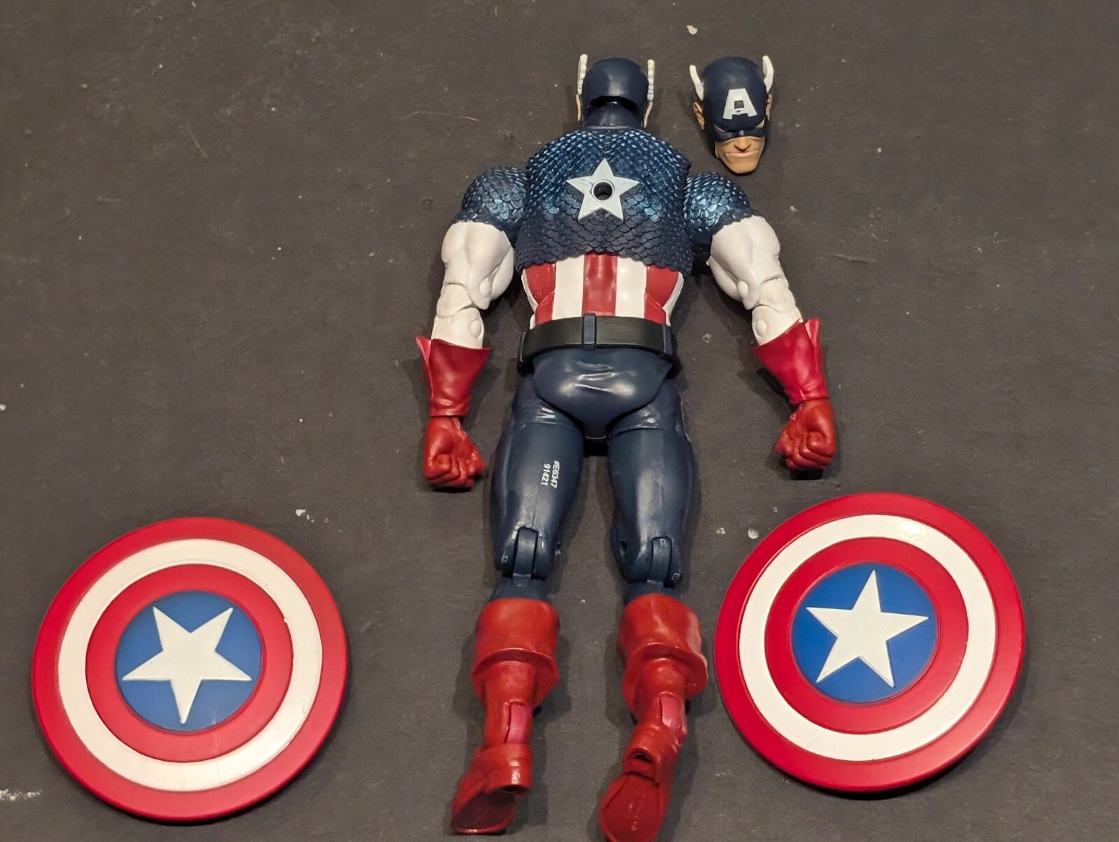 Captain America Marvel Legends Alex Ross Anniversary Loose Face off