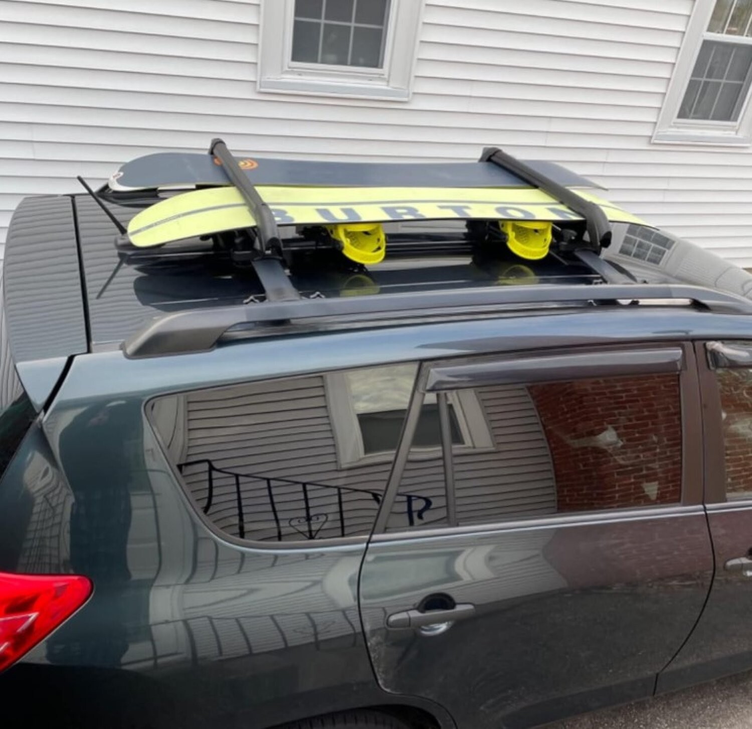OUTPRIZE Ski Rack for Roof Rack, Extended Version Aluminum Snowboard Rack wit...
