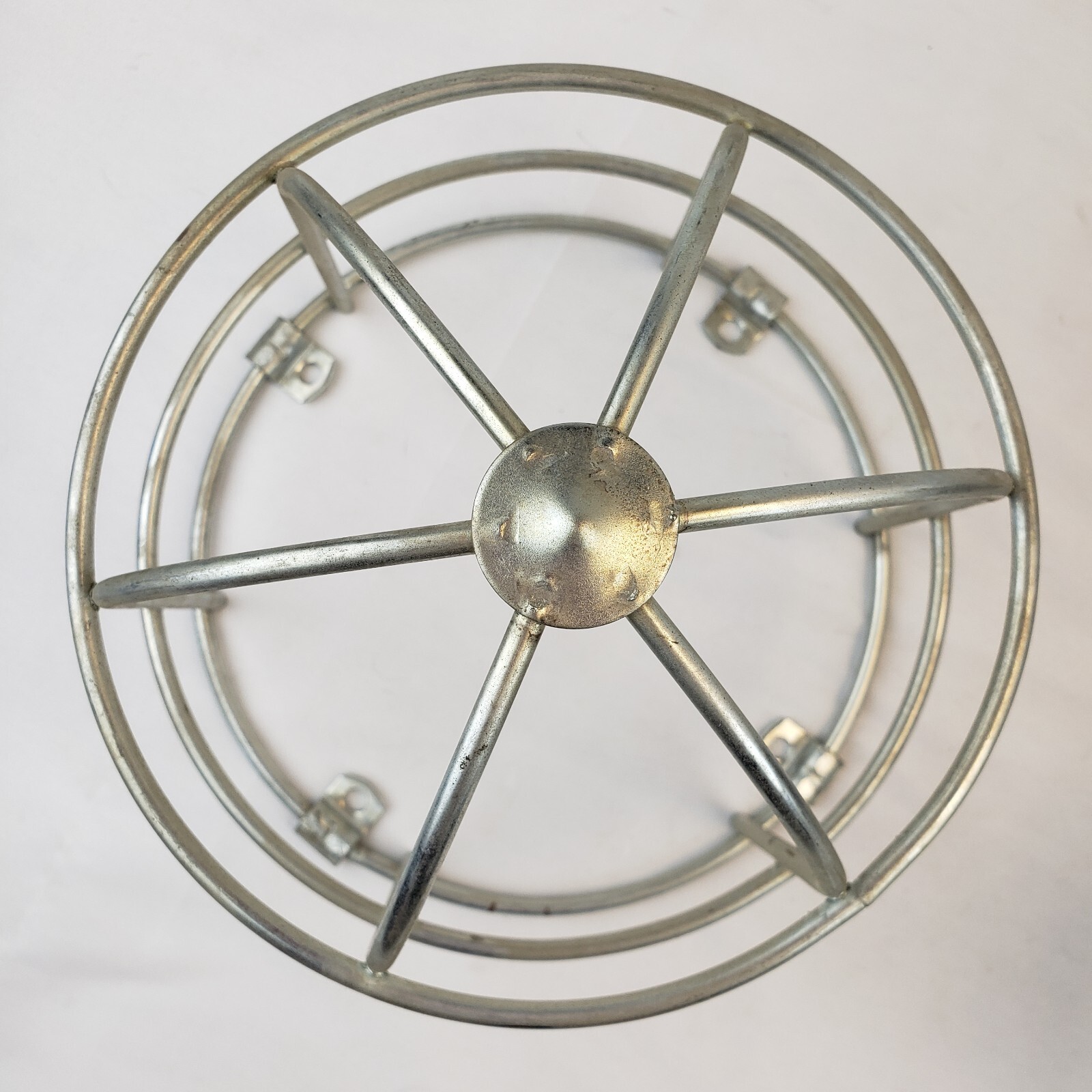 Vintage Industrial Russell & Stoll Explosion Proof Caged Light Fixture Maritime