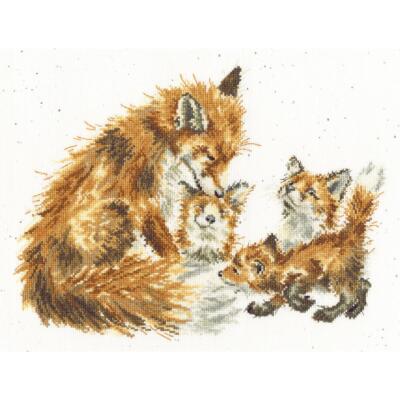 Bothy Threads Kreuzstich Set ''Der Gute-Nacht-Kuss'', Zählmuster, XHD112, 33x25cm