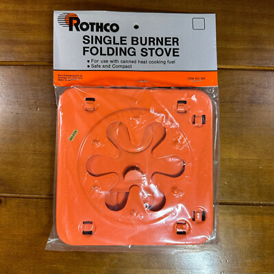 4 New Rothco Orange Single Burner Camping Folding Stove 365