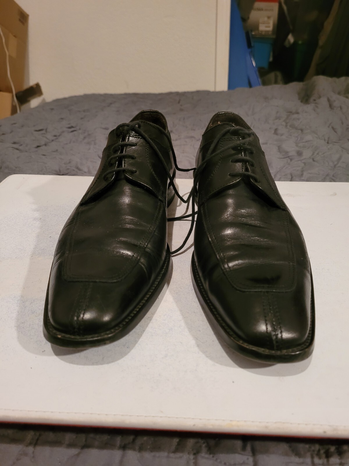 SAOLA SCARPE OXFORDS DA BOOT NEW YORK ADAM DERRICK UOMO PUNTA DIVISA NERE TAGLIA 9 5