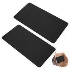 2pcs Felt Inserts bag Bottom Cushion Pad Rectangle Black 35x18x0.45cm