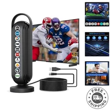 High-Definition Local Channels with 2025 Long Range TV Antenna - Easy Setup