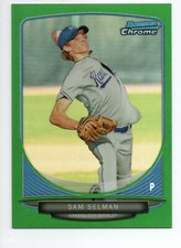 2013 Bowman Chrome Mini Green Refractor #265 3/75 Sam Selman Kansas City Royals