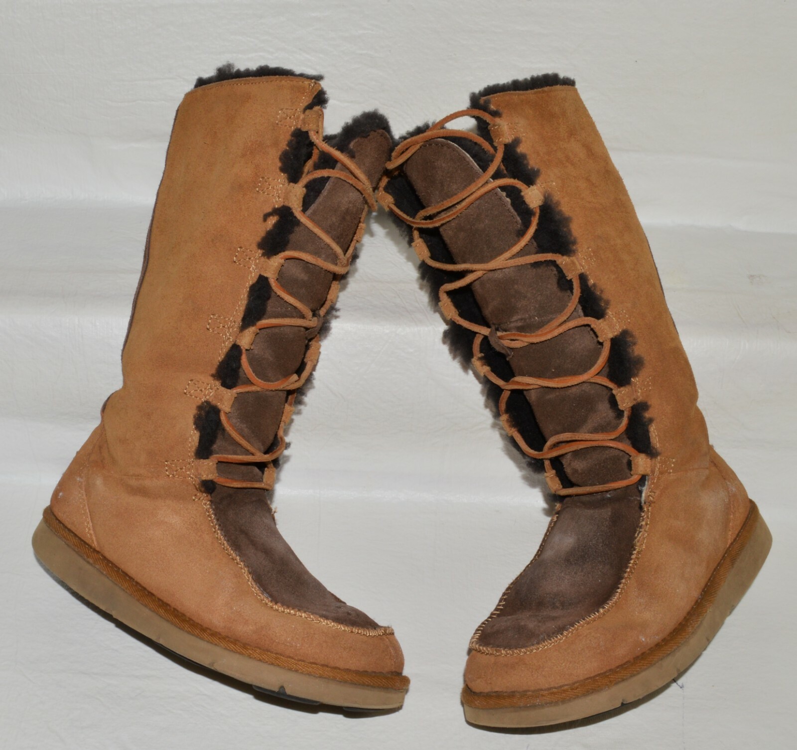 ugg lace up shearling boots