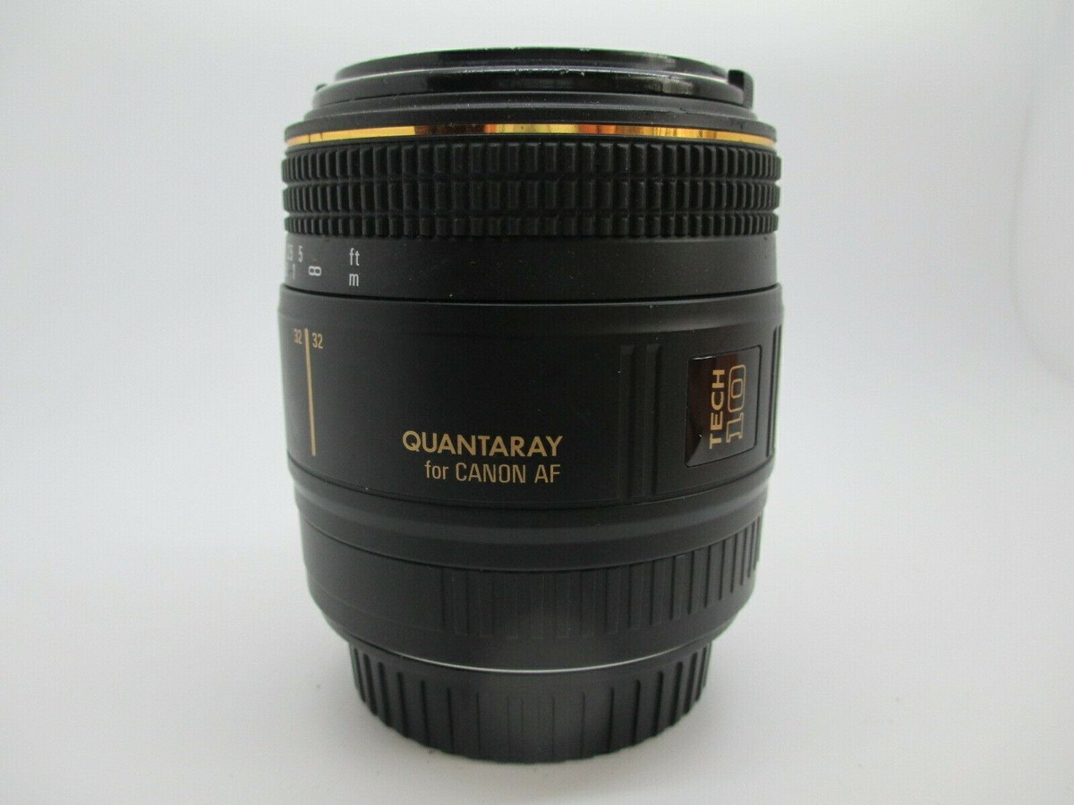 Quantaray 50mm Macro Tech 10 Autofocus Lens For Canon EF mount MF ONLY