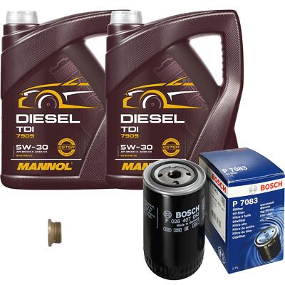 BOSCH Ölfilter 10 L MANNOL Diesel TDI 5W-30 für Fiat Ducato Kasten 180 Multijet