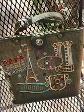Enid Collins ? Paris Decorated Purse Handbag vintage 1963 RARE