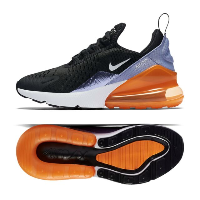 nike black & white air max 270 trainers youth