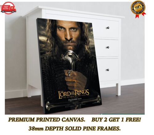 Lord of The Rings Return of the King Large CANVAS Art Print Gift A0 A1 A2 A3 A4 - Picture 1 of 6