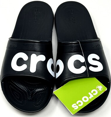 Brand new Mens size 13 black Croc slides Classic Crocs Slides Mens 13 Black Sandals Shoes Iconic  main image 3