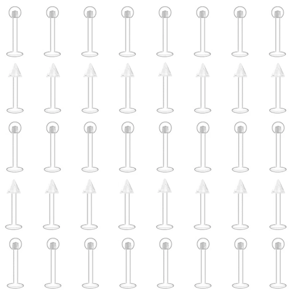 10-30X 1,2mm PTFE Labret Ohr Lippe PIERCING SteckSystem Retainer keeper Piercing - Bild 3 von 4