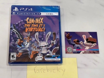 Sam & Max This Time It's Virtual (PS4) NEW SEALED MINT, RARE US LRG!