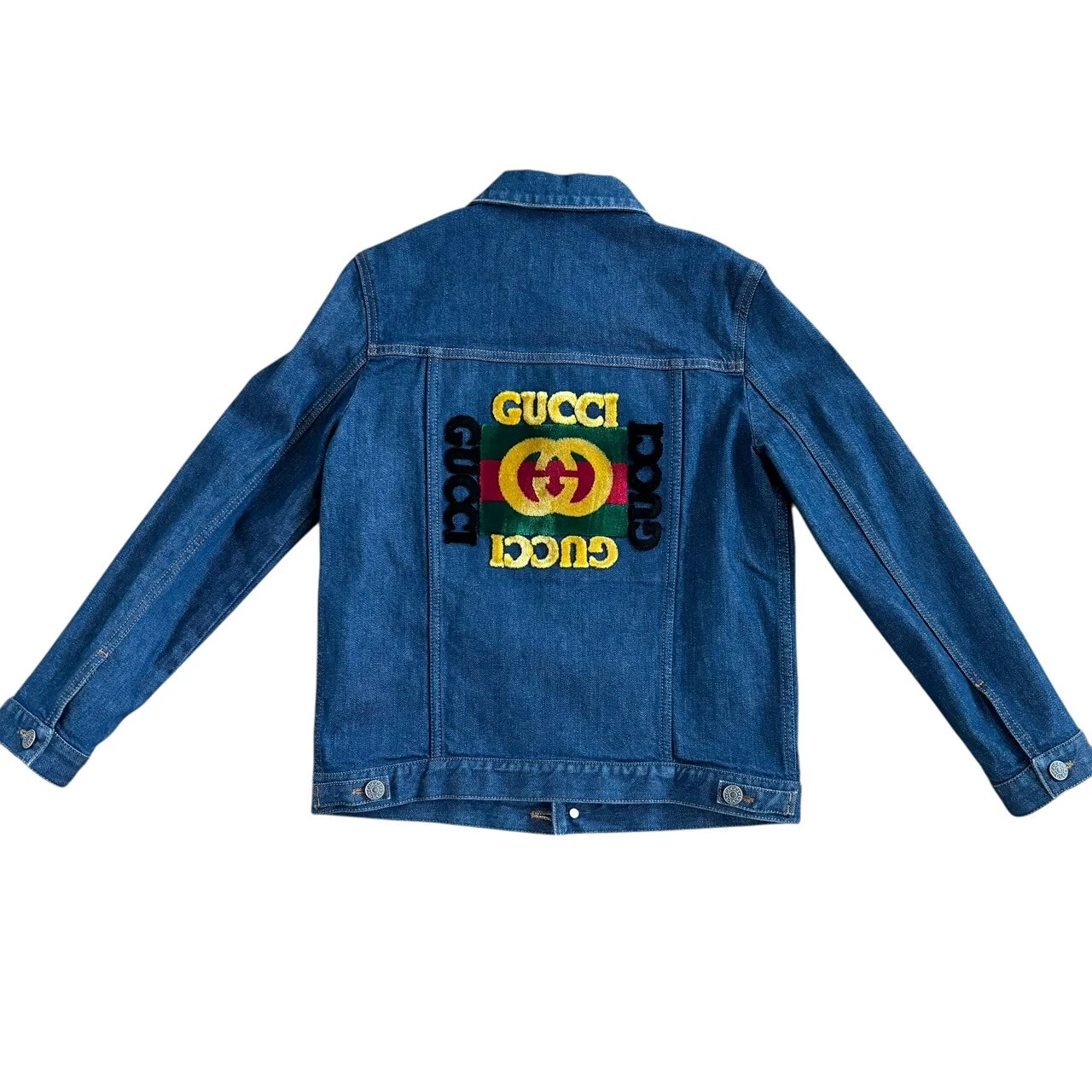 Giacca denim originale GUCCI 'Inutilizzata' AMOR CAECUS logo posteriore 2019SS Italia 10