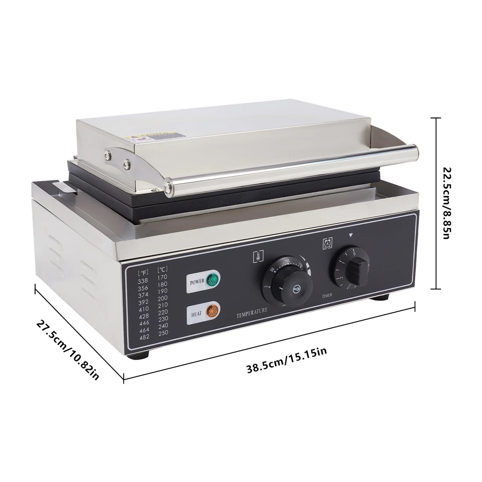 Fisch Waffeleisen, 110V 1,55KW Elektrisches Muffineisen für Zuhause Küche, Cafe Bar - Bild 2 von 4