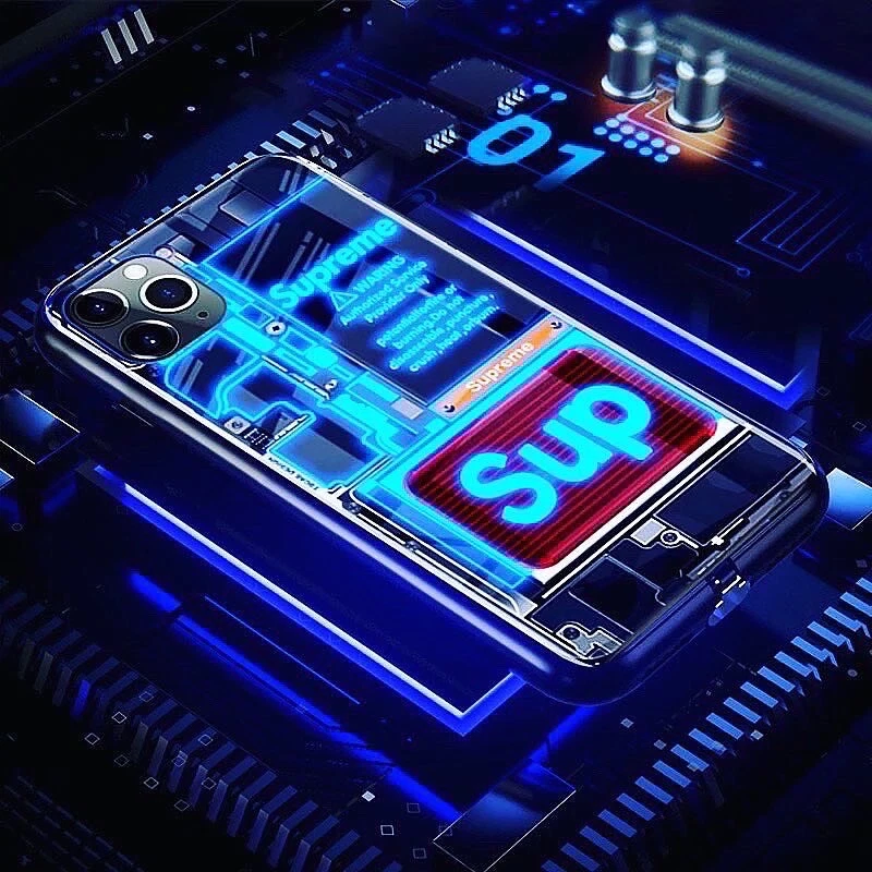 Smart LED Light-up Glass Phone Case Cover for All Apple iPhone - Shipping EEUU - Image 3 of 4