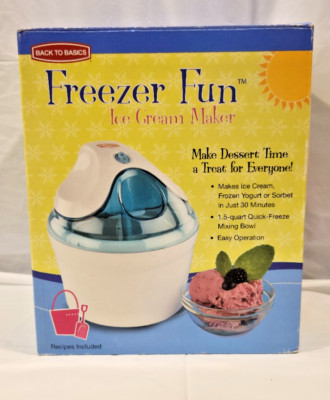 Back to Basics Freezer Fun Ice Cream Maker Makes Frozen Treats in Just 30 Minute
