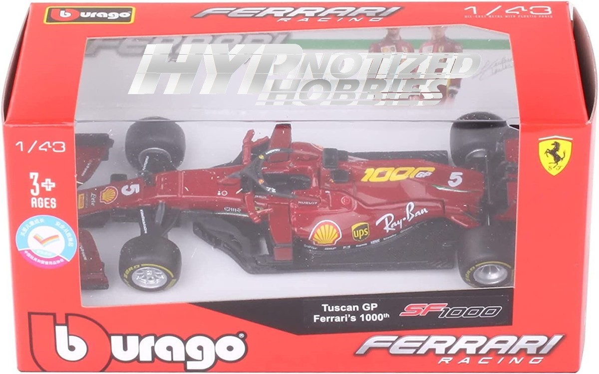BBURAGO 1:43 2020 FERRARI SF1000 F1 #5 SEBASTIAN VETTEL DIE