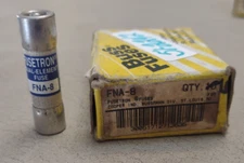 LOT OF 6 PCS Bussmann FNA-8 Fusetron 8A Dual Element Time Delay 125VAC