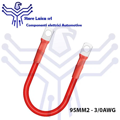 H01N2-D CAVO BATTERIA NERO ROSSO CABLATO SEZIONE 95-3/0 AWG AUTO MOTONAUTICAFOTOVOLTAICO