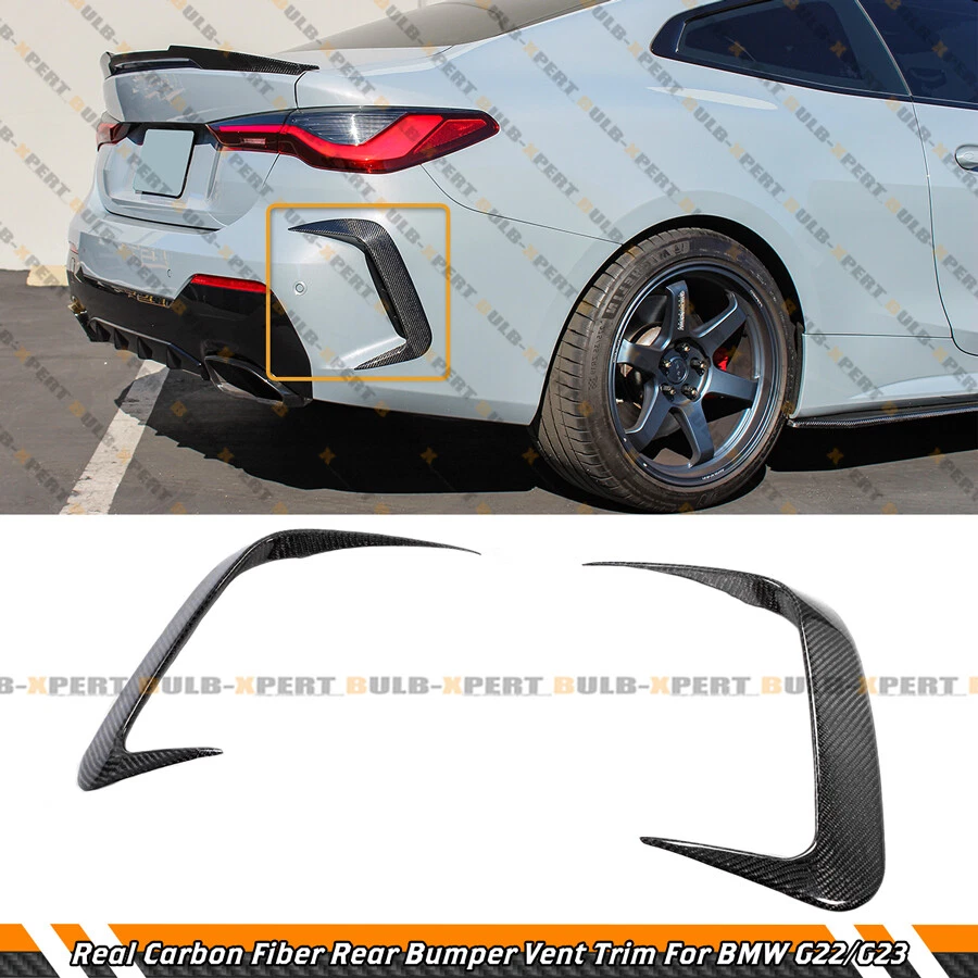 PARA BMW 430i M440i M SPORT FIBRA DE CARBONO PARACHOQUES TRASERO VENTILACIÓN LATERAL MOLDURA CANARD Foto 2 de 4