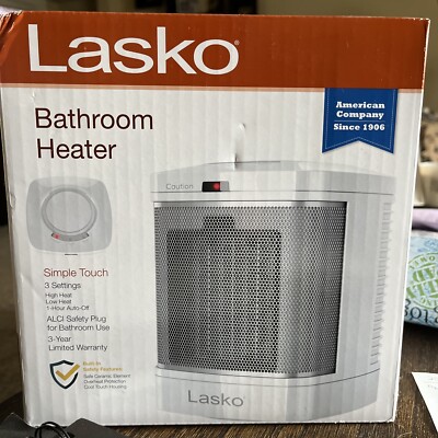Lasko CD08200 Small Portable Ceramic Space Heaters for Bathroom and Home  Use