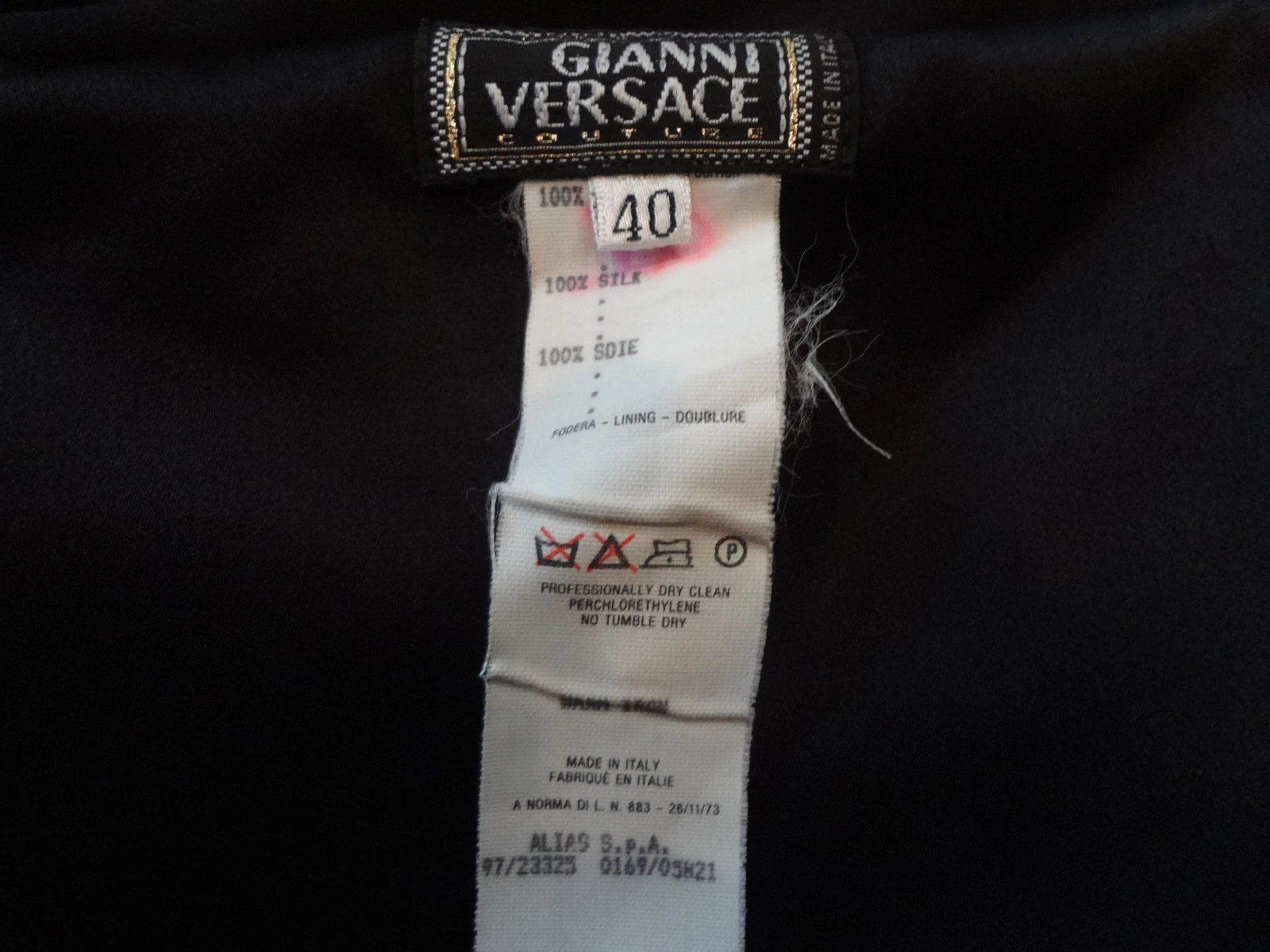 GIANNI VERSACE COUTURE Abito Vintage Asimmetrico in Seta Made in Italy