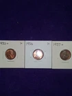 Lincoln Wheat Small Cent pennies RB Bronze Business Strike 3 different dates