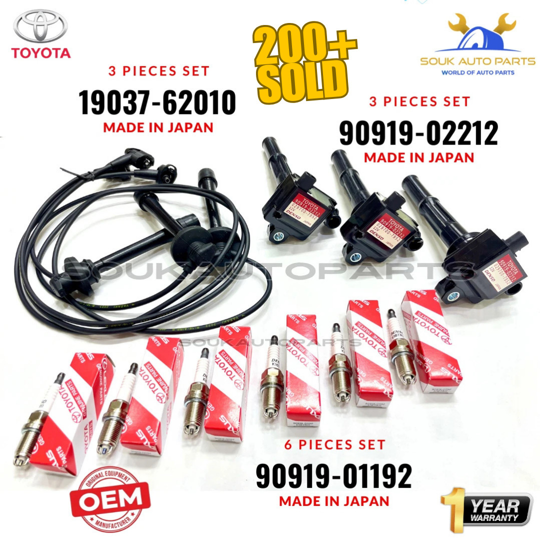 Toyota OEM IGNITION COIL, SPARK PLUGS  WIRES SET 4RUNNER TACOMA TUNDRA 3.4L