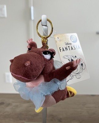 Japan Disney Hyacinth Hippo Plush Keychain FANTASIA 85th Anniversa