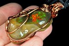56Ct African Black Opal Nugget Wire Wrapped Pendant PRH151 — photo 2